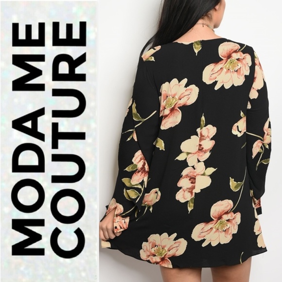 💋LAST CHANCE💋PLUS SIZE FLORAL PRINT DRESS - Picture 3 of 4